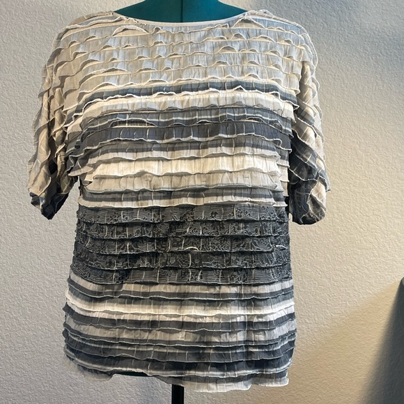 Notations Ruffled Blouse, Size 16 - Picture 5 of 9